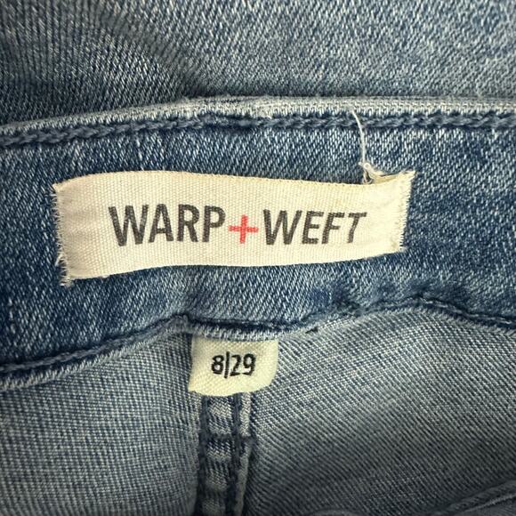 Warp+Weft CDG Paris High-Rise Jeans Button Fly Denim 8/29 Womens Stretch Comfort - Picture 2 of 12
